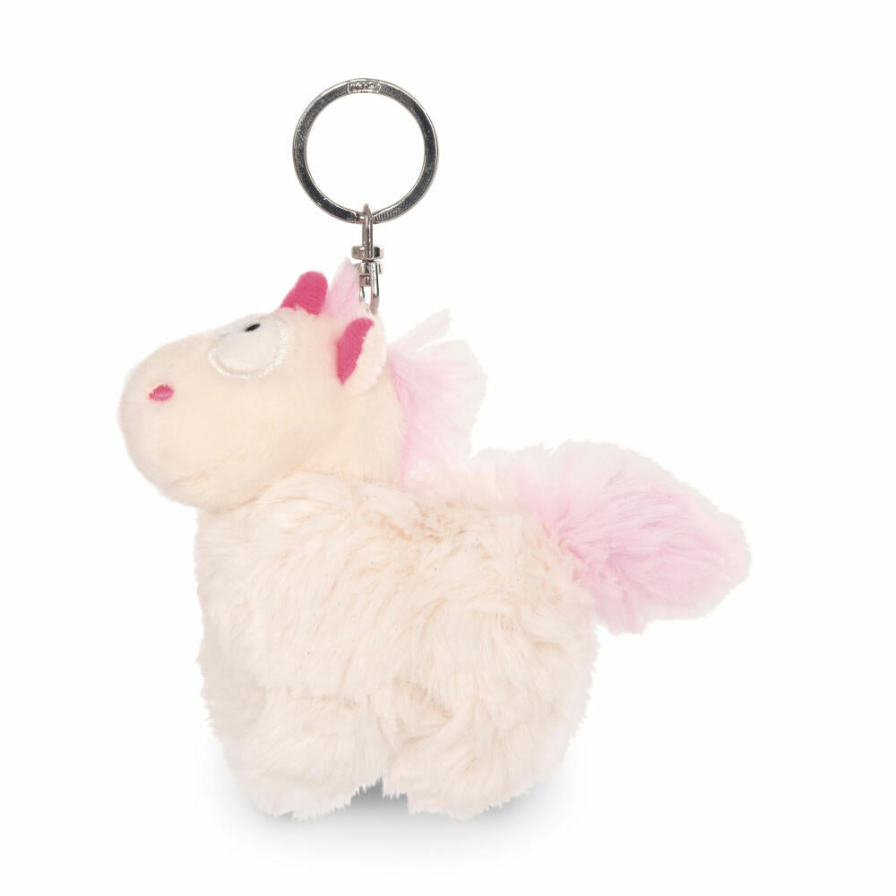NICI Theodor & Friends Einhorn Theodor mit Schneeanzug Schlüsselanhänger, Schlüssel Anhänger, BeanBag, Glücksbringer, 10 cm, 48160