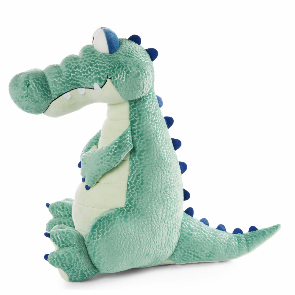 NICI Green Wild Friends Crocodile Croco McDile Sitting, Cuddly Toy, Plush Toy, Stuffed Toy, Plush / Polyester, 50 cm, 47971