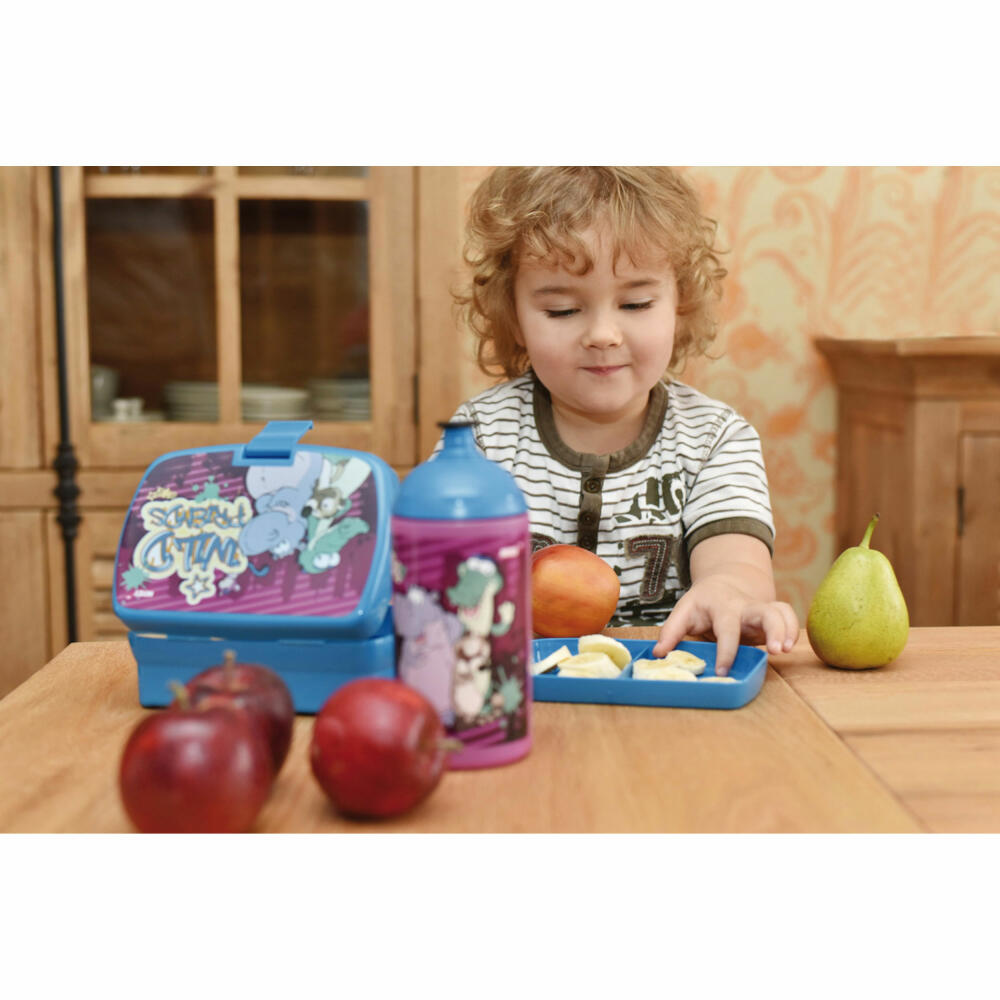NICI Wild Friends Brotdose, mit Einsatz, Frühstückdose, Lunchbox, Brot Dose, Kunststoff, Blau, 18 x 12.5 cm, 47922