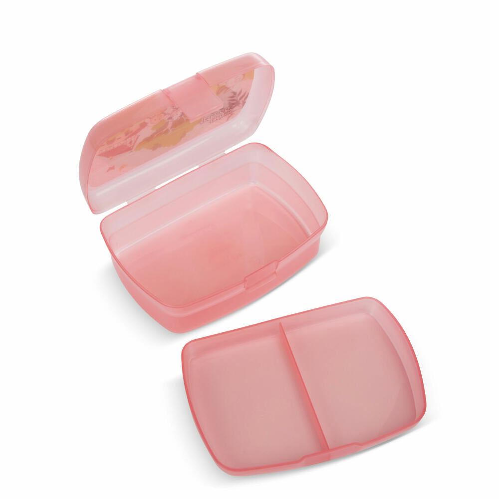 NICI Farm Friends Brotdose, mit Einsatz, Frühstückdose, Lunchbox, Brot Dose, Kunststoff, Rosa, 18 x 12.5 cm, 47805