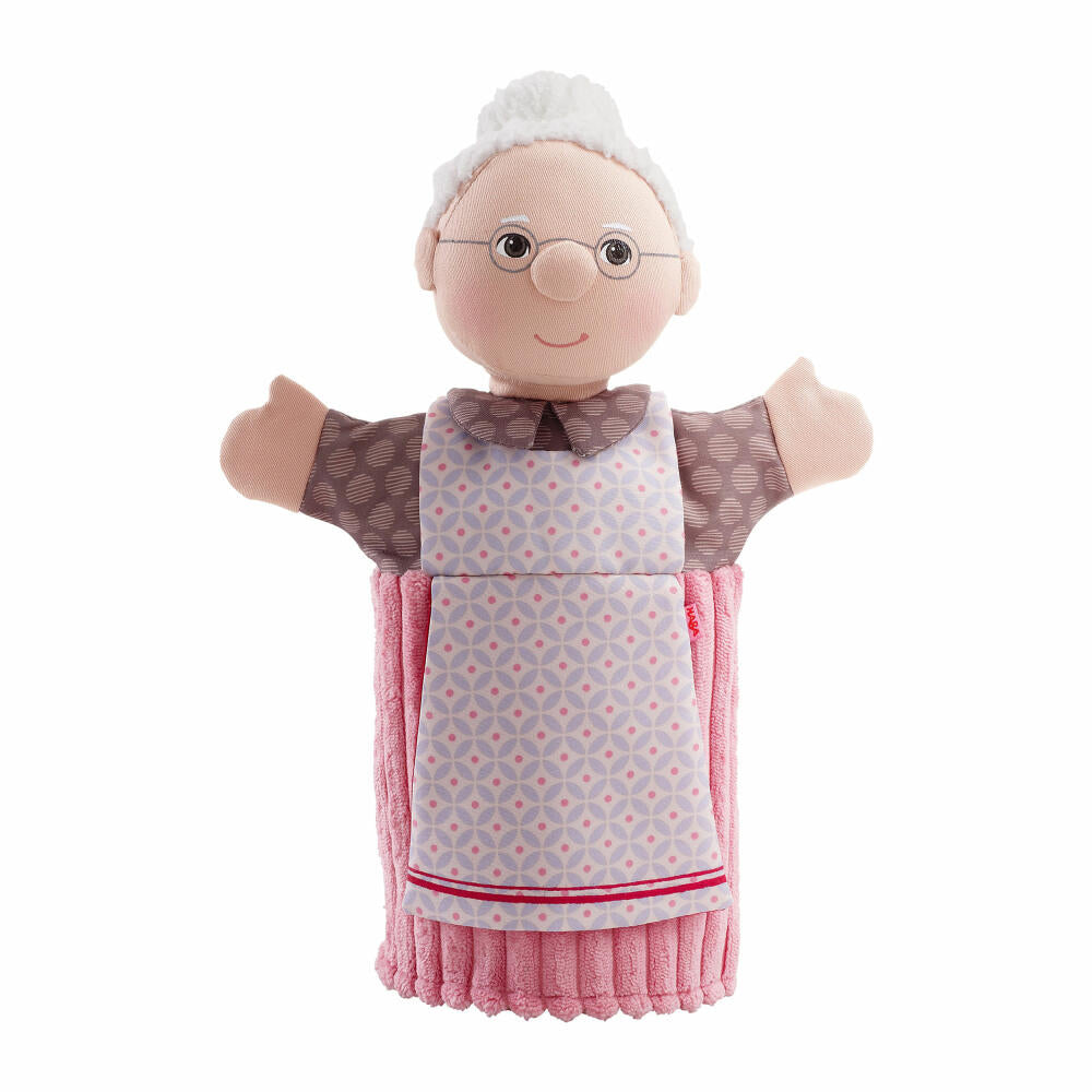 HABA Handpuppe Oma, Puppe Figur, Handtheater, Theaterfigur, Kuschelpuppe, Spielzeug, 301481