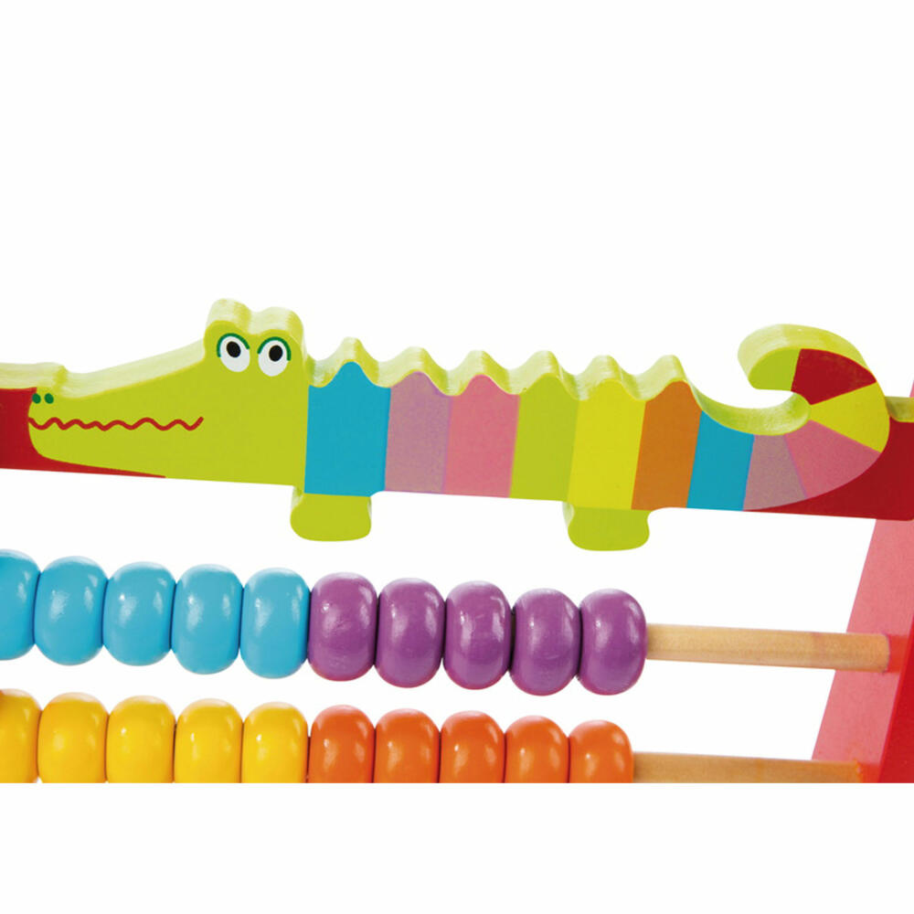 NICI Abakus Krokodil, Lernspielzeug, Spielzeug, Orange Tree Toys, Holz, Bunt, 46027