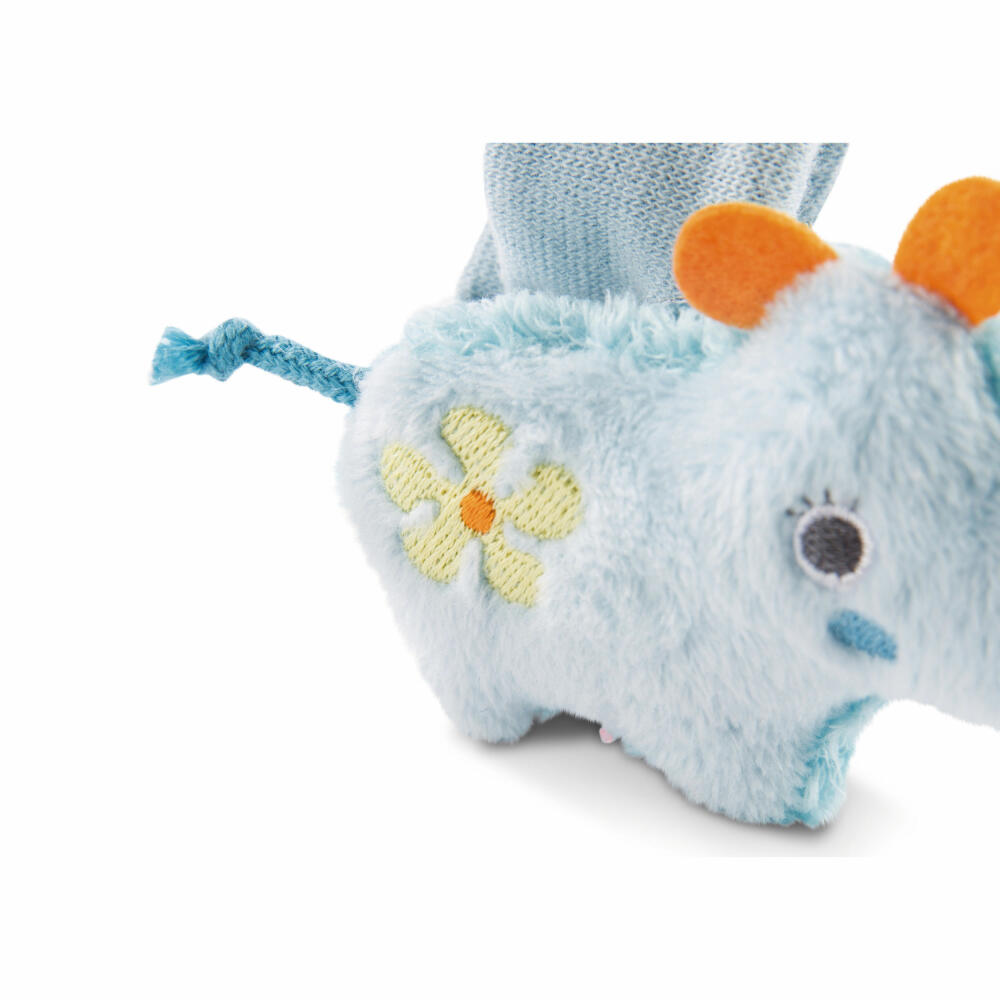 NICI My First Nici Wombi Tombi Rattle Bracelet Rhino Manuffi, Rattle Bracelet, Baby Toy, 46588