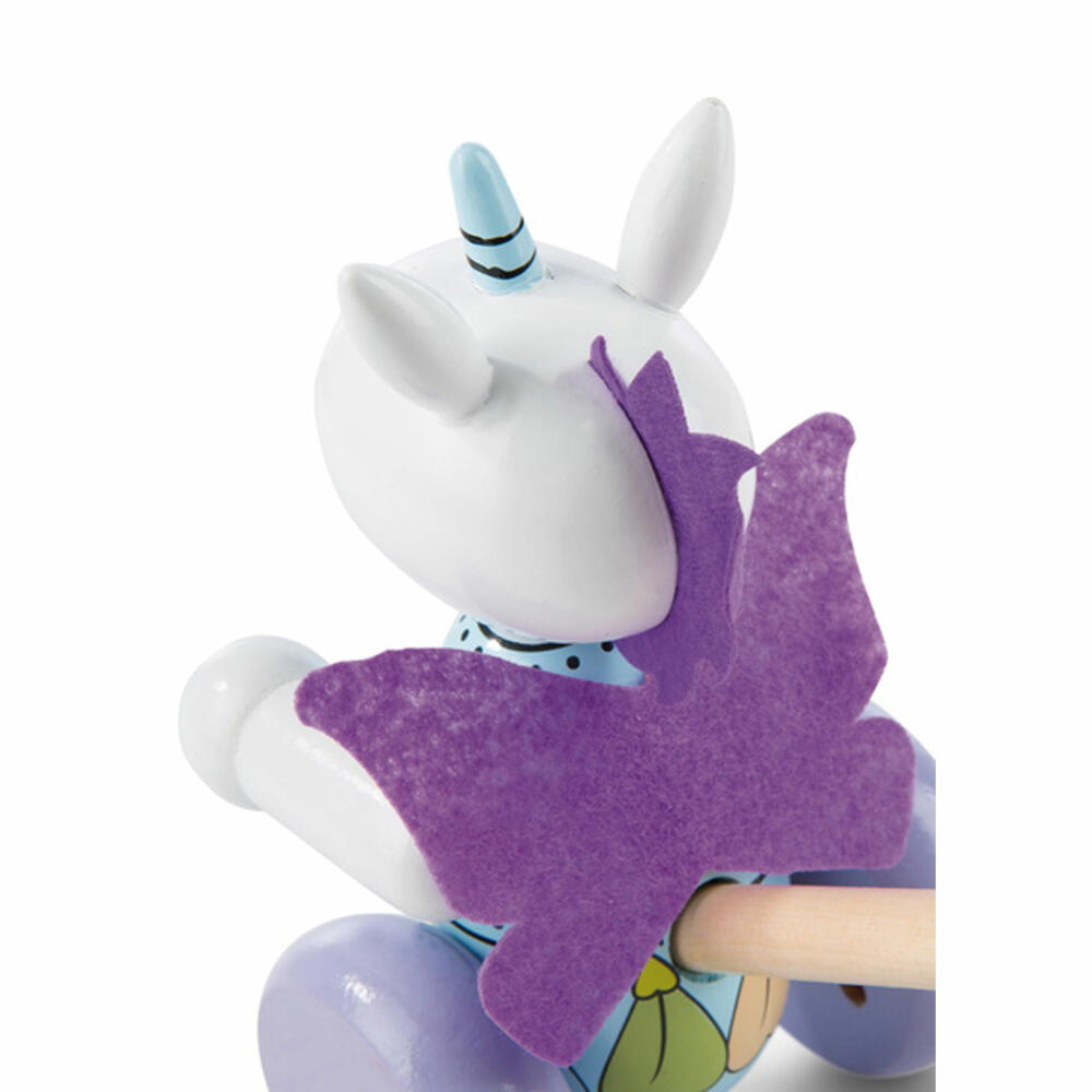 NICI Push Toy Unicorn, Baby Toy, Toy, Animal, Orange Tree Toys, Wood, Colorful, 46002