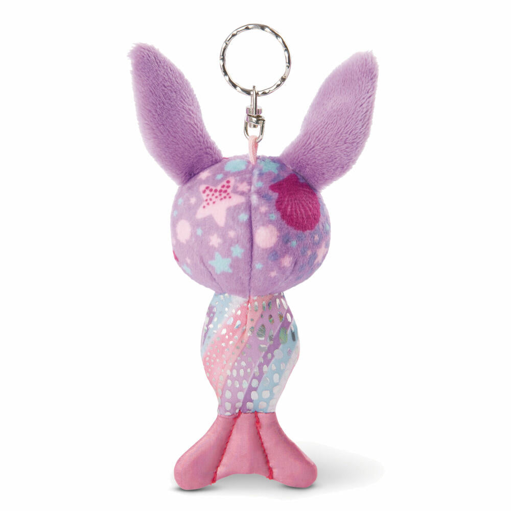 NICI Glubschis Meerjungfrau Hase Shellina, Schlüsselanhänger, Schlüssel Anhänger, Plüsch, Lila, 12 cm, 46823