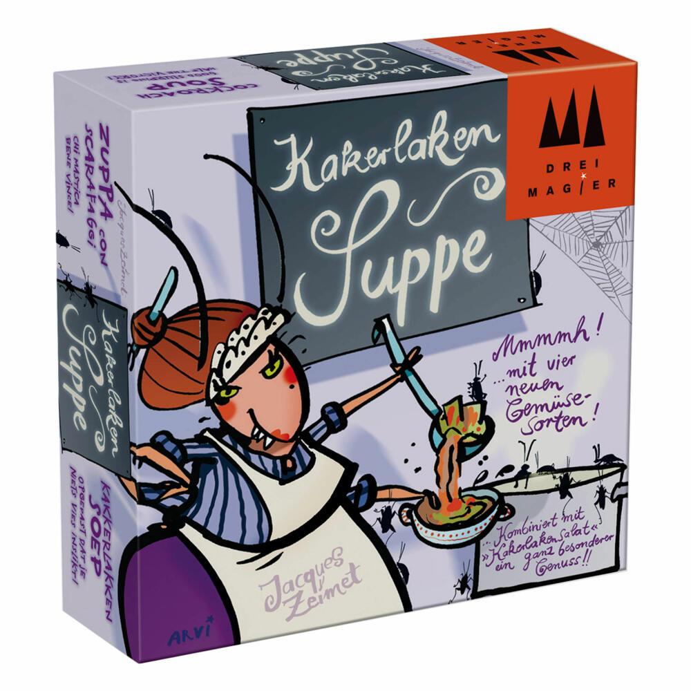 Schmidt Spiele Kakerlakensuppe, Drei Magier Kartenspiel, Spielkarten, Karten, 2 bis 6 Spieler, 40843