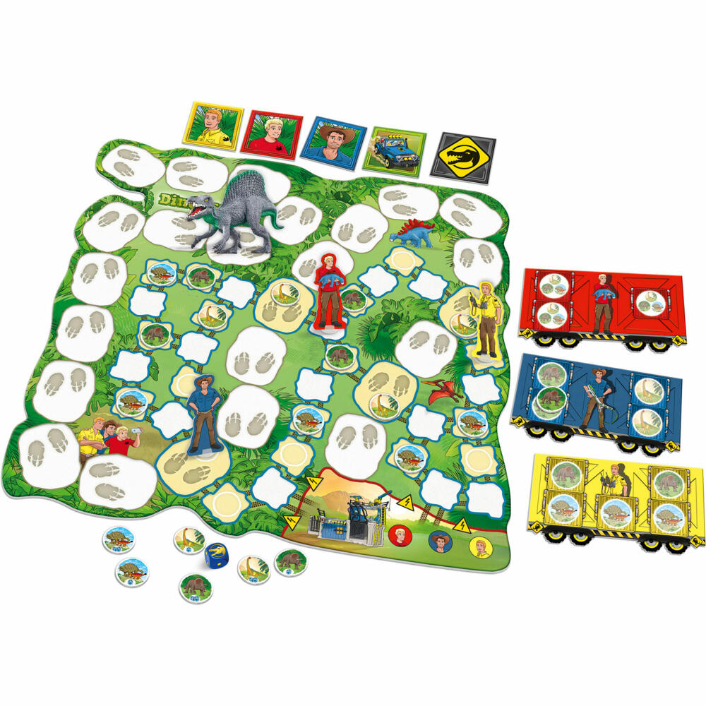 Schmidt Spiele Schleich Dinosaurs The fast-paced dino rally, children's game, board game, children's game, 40623