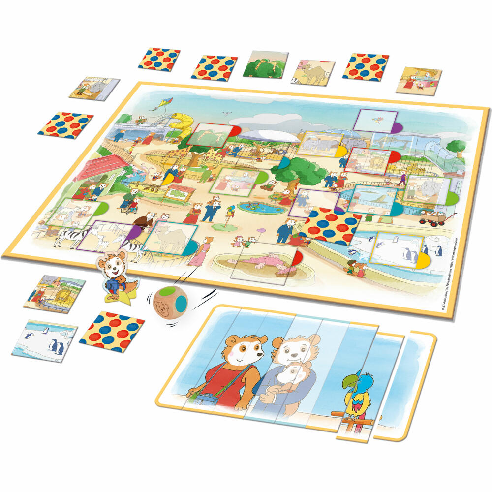 Schmidt Spiele Bobo Dormouse in the Zoo - The exciting animal search, children's game, search game, from 3 years, 40648