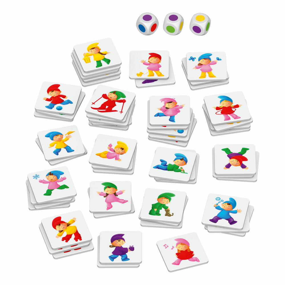 Schmidt Spiele children's game Würfelzwerge, dice game, dice game, concentration game, from 3 years, 40596