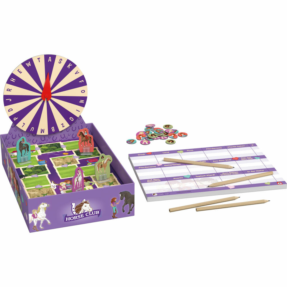 Schmidt Spiele Schleich Horse Club Stadt Land Fluss, Kinderspiel, Wissensspiel, ab 7 Jahren, 40649