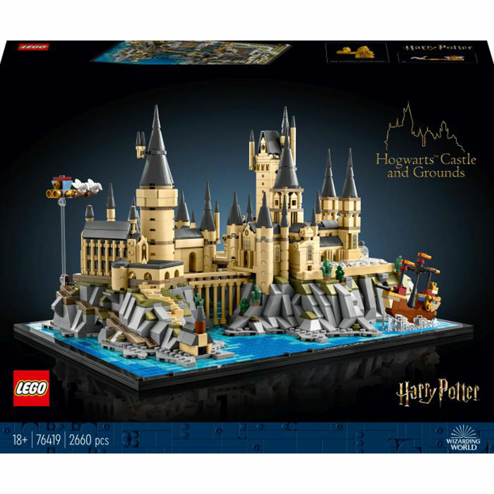 LEGO Harry Potter Schloss Hogwarts mit Schlossgelände, 2660-tlg., Legosteine, Bausteine, Bauset, Konstruktionsset, ab 18 Jahren, 76419