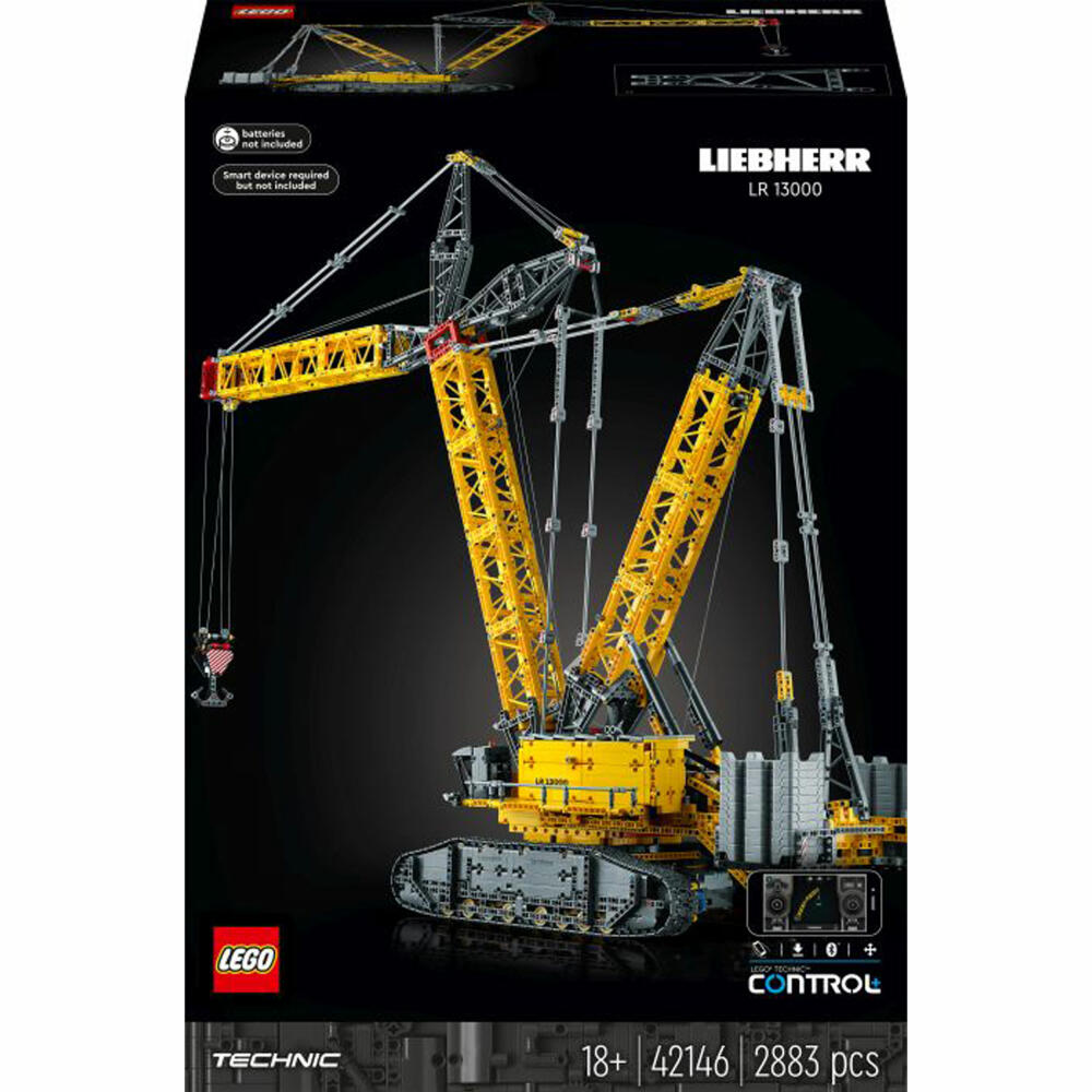 LEGO Technic Liebherr LR 13000 Raupenkran, 2883-tlg., Legosteine, Bausteine, Bauset, Konstruktionsset, ab 18 Jahren, 42146