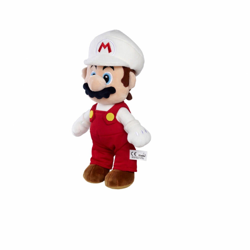 Simba Super Mario Fire Mario Plush, Plush Figure, Cuddly Toy, Stuffed Toy, Fabric Figure, Plush Toy, 30 cm, 109231535