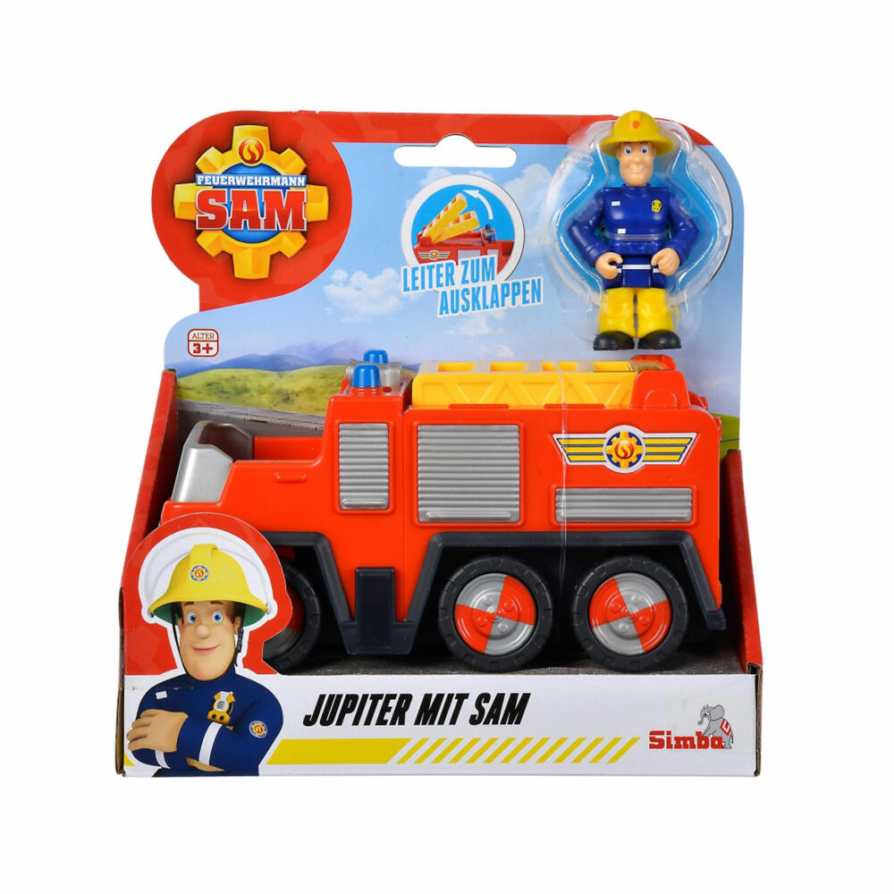 Simba Sam Junior Jupiter with Fireman Sam Figure, Toy Car, Fire Engine, Toy, 109252505