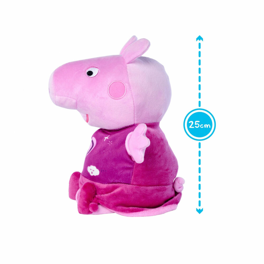 Simba Peppa Pig Plush Good Night Peppa, Plush Figure, Cuddly Toy, Stuffed Toy, Fabric Figure, 25 cm, 109261016