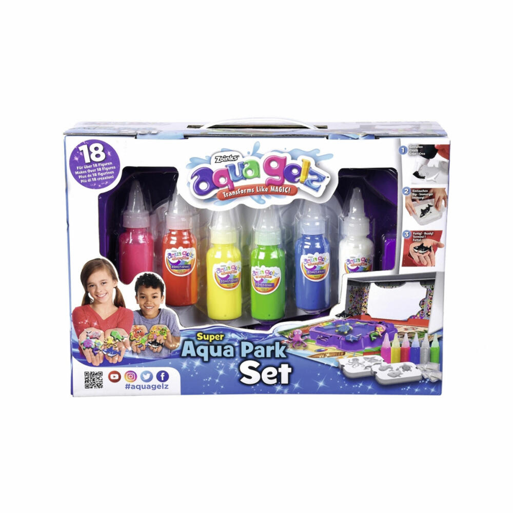 Simba Aqua Gelz Aqua Park Playset, Color Gel, Creative Set, 3D Figure, Water Gel Figures, 106322456