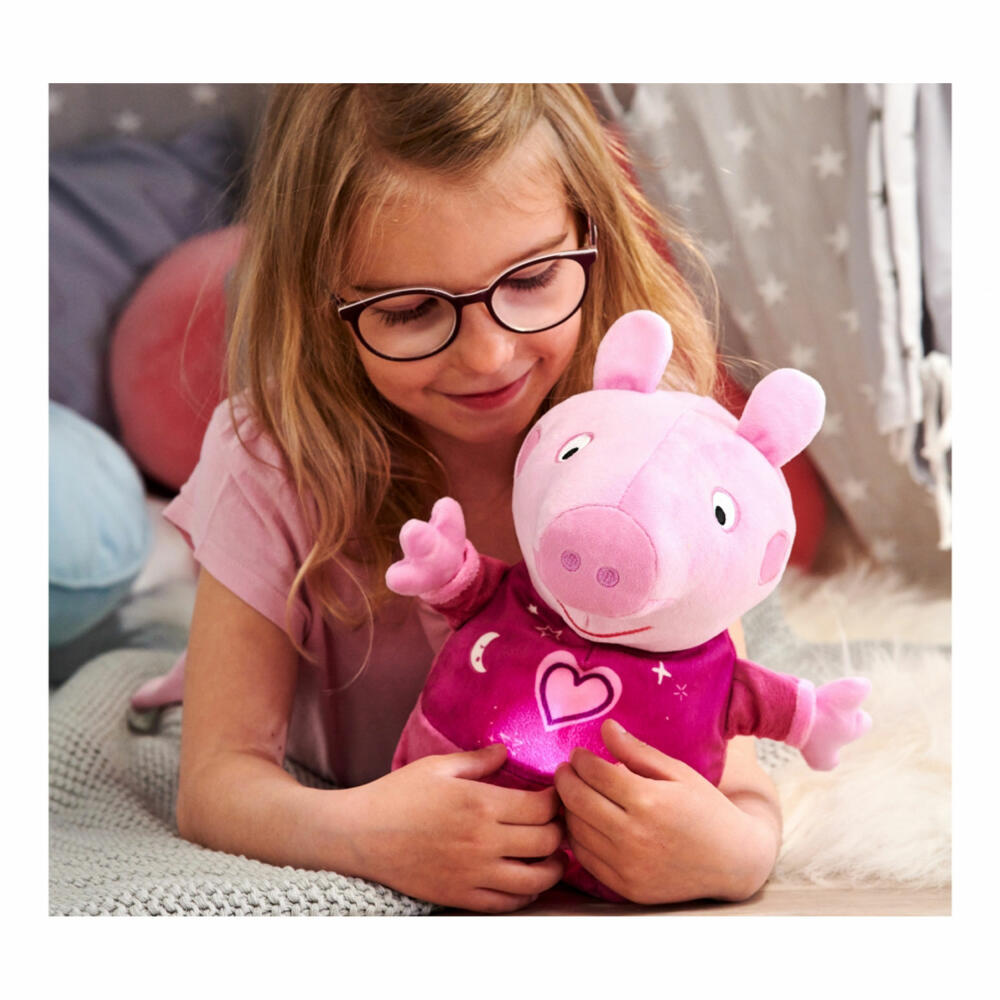Simba Peppa Pig Plush Good Night Peppa, Plush Figure, Cuddly Toy, Stuffed Toy, Fabric Figure, 25 cm, 109261016