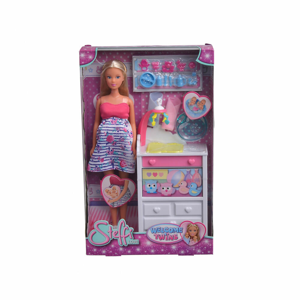 Simba Steffi LOVE Welcome Twins, Puppe, Modepuppe, Ankleidepuppe, Zwillinge, 105733333