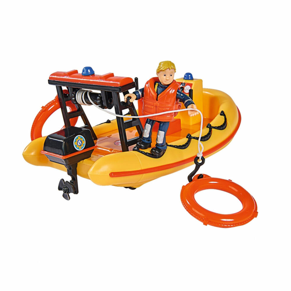 Simba Sam Neptune Boat with Figure, Toy Boat, Emergency Vehicle, Fire Department, Toy, 109252571