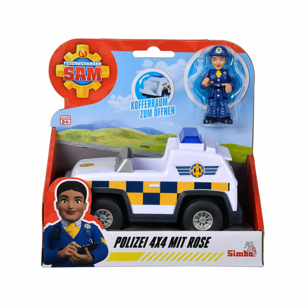 Simba Sam Junior Police 4x4 with Rose Figure, Police Car, Toy Car, Car, 109252508