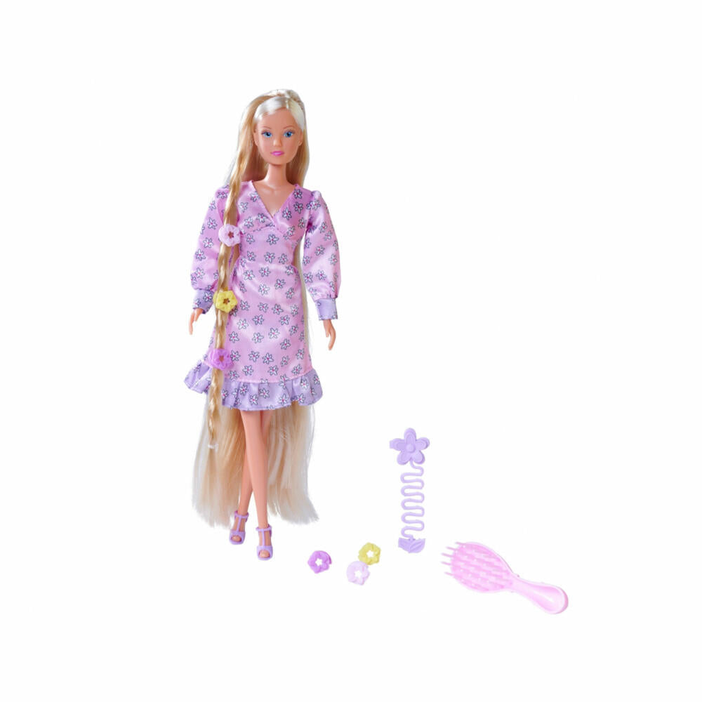 Simba Steffi LOVE Flower Hair, Puppe, Modepuppe, Ankleidepuppe, mit langem Haar, 105733640