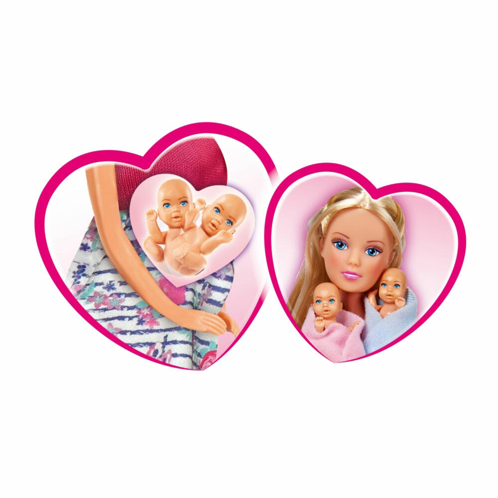 Simba Steffi LOVE Welcome Twins, Puppe, Modepuppe, Ankleidepuppe, Zwillinge, 105733333