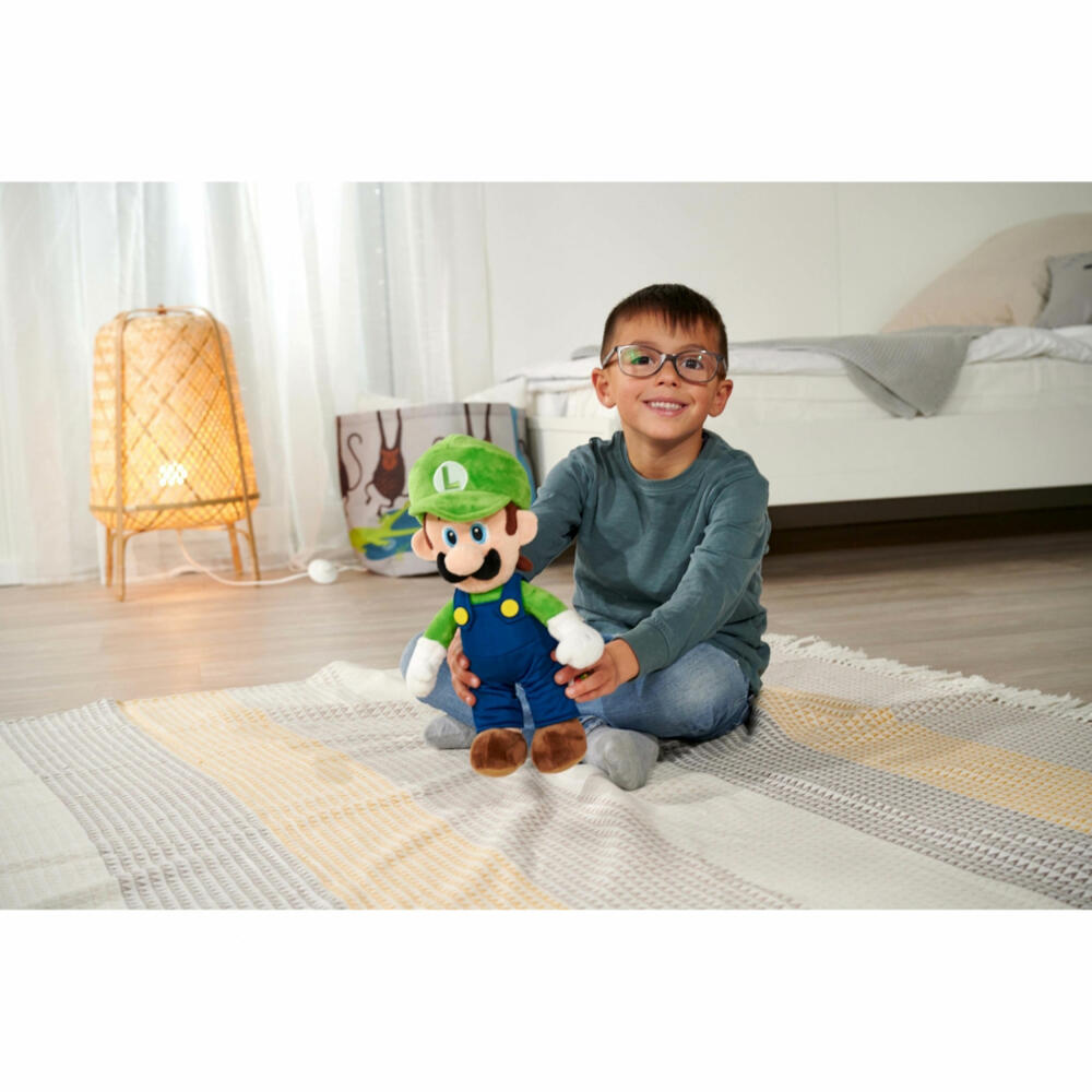 Simba Super Mario Luigi plush, plush figure, cuddly toy, stuffed toy, fabric figure, 30 cm, 109231011