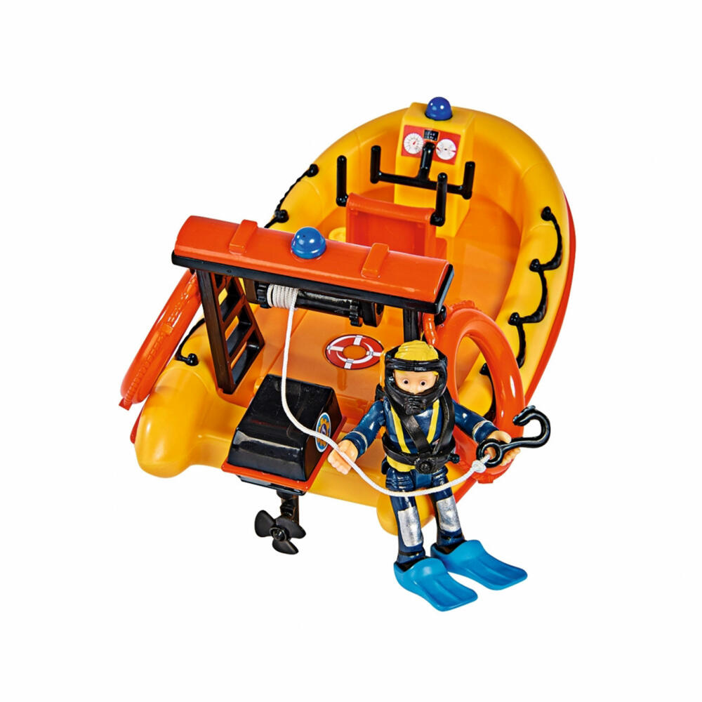 Simba Sam Neptune Boat with Figure, Toy Boat, Emergency Vehicle, Fire Department, Toy, 109252571
