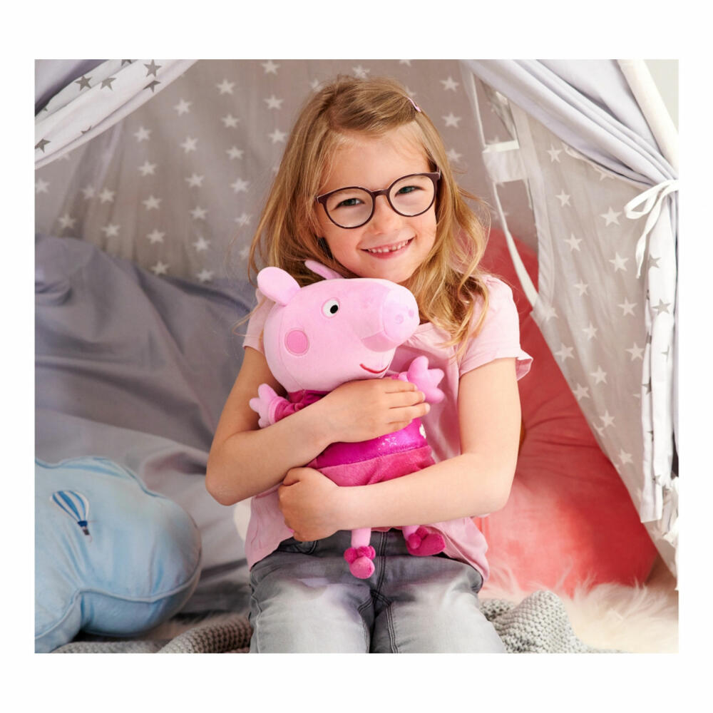 Simba Peppa Pig Plush Good Night Peppa, Plush Figure, Cuddly Toy, Stuffed Toy, Fabric Figure, 25 cm, 109261016
