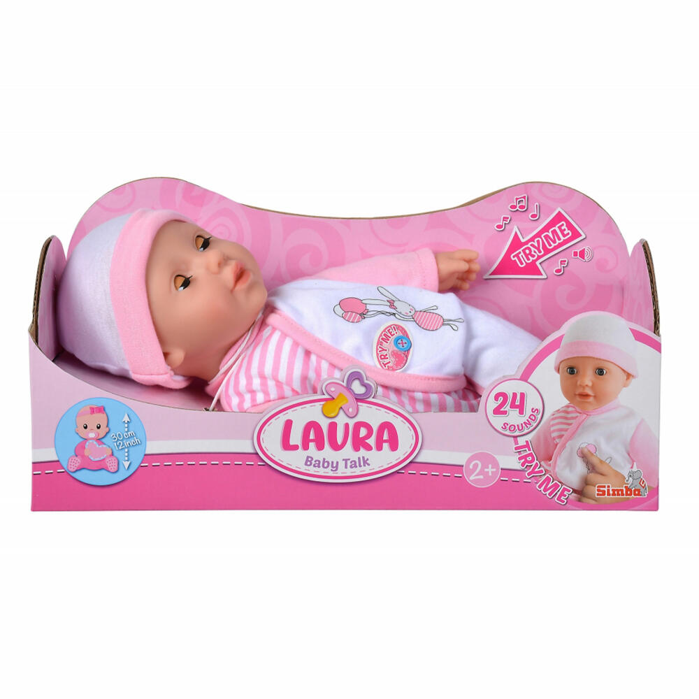 Simba Laura Baby Talk, Weichkörperpuppe, Puppe, Spielpuppe, Babypuppe, Spielzeug, 105140020