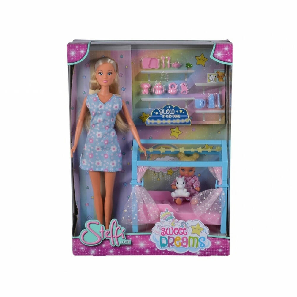 Simba Steffi LOVE Sweet Dreams, Doll, Fashion Doll, Dressing Doll, Cot, 105733521