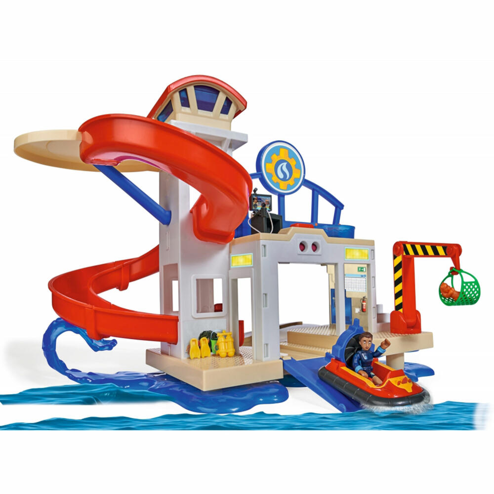 Simba Sam New Water Rescue, Playset, Fireman, Operations Center, Toy, with Slide and Sound, 109252518