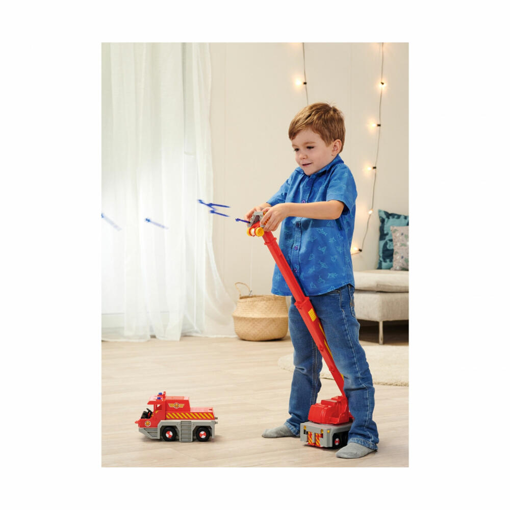 Simba Sam Rescue Crane 2-in-1, Emergency Vehicle, Fire Engine, Fire Department Car, Toy, 109252517