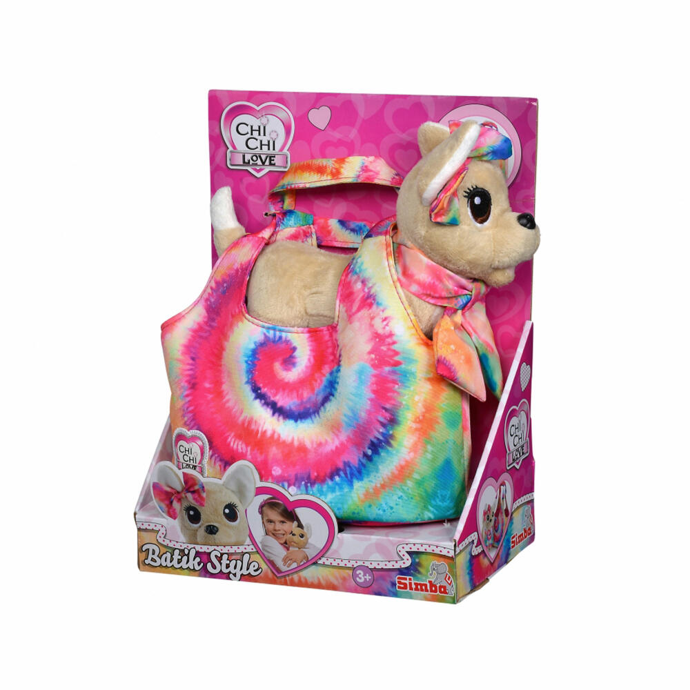 Simba ChiChi Love Batik Style, Plush Dog, Cuddly Toy, Dog, Stuffed Toy, Chihuahua, 105890008