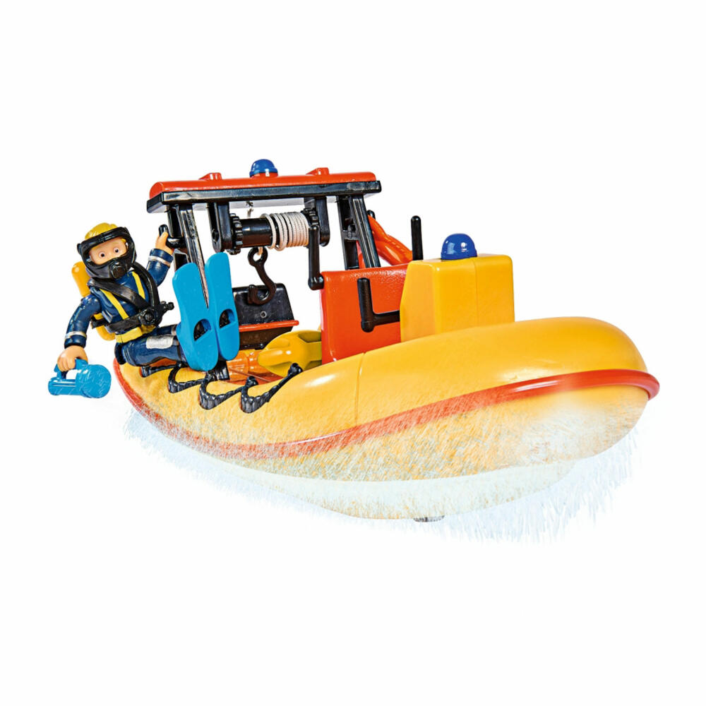 Simba Sam Neptune Boat with Figure, Toy Boat, Emergency Vehicle, Fire Department, Toy, 109252571