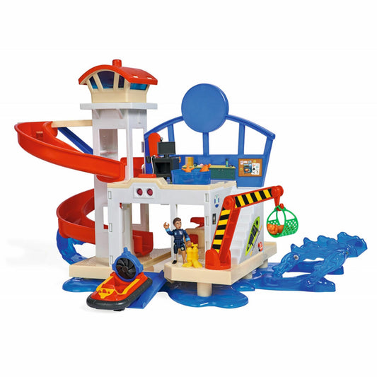 Simba Sam Neue Wasserwacht, Spielset, Feuerwehrmann, Einsatzzentrale, Spielzeug, mit Rutsche und Sound, 109252518