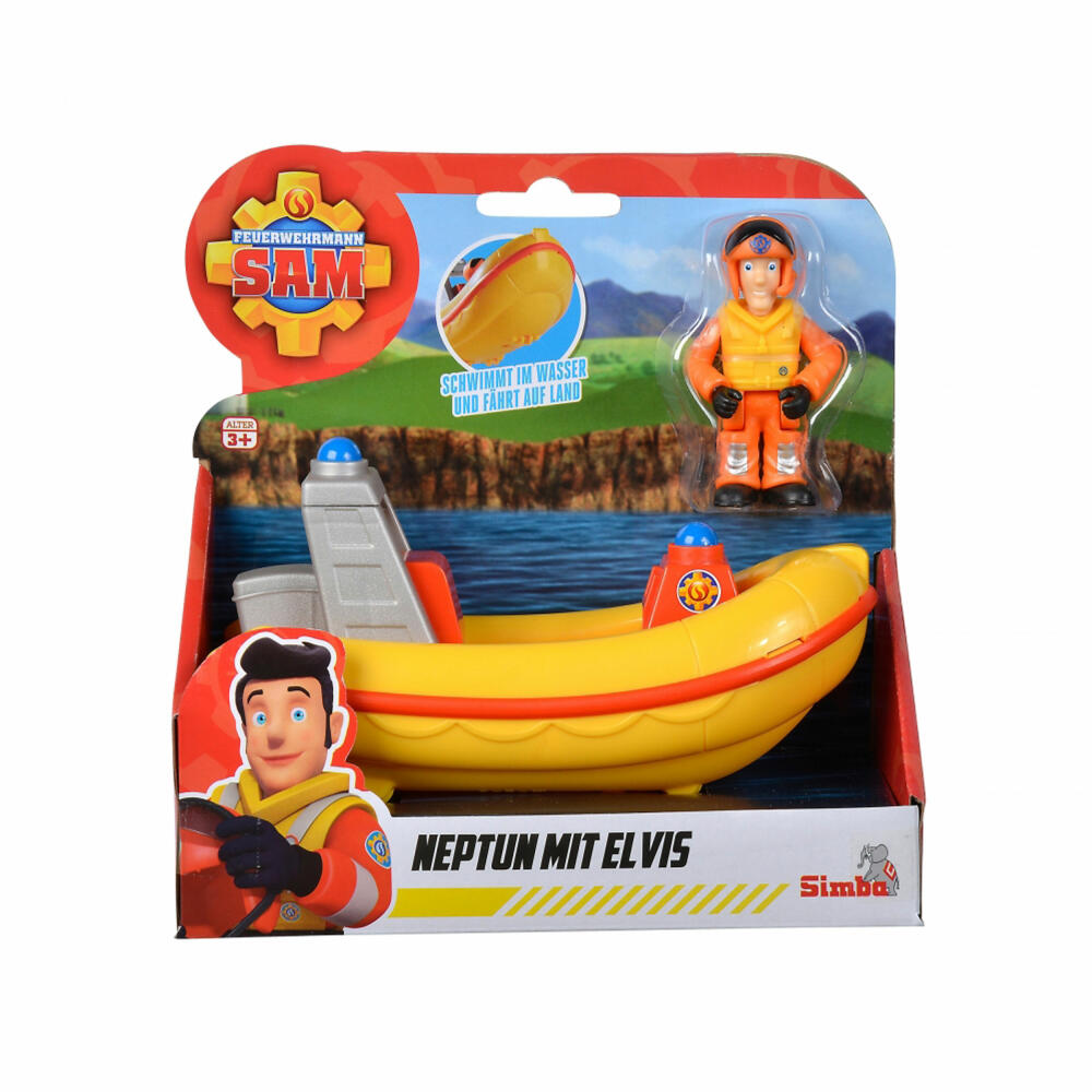 Simba Sam Junior Neptune with Elvis Figure, Emergency Vehicle, Boat, Toy Boat, Toy, 109252584