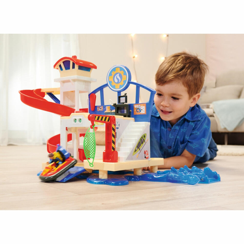 Simba Sam New Water Rescue, Playset, Fireman, Operations Center, Toy, with Slide and Sound, 109252518
