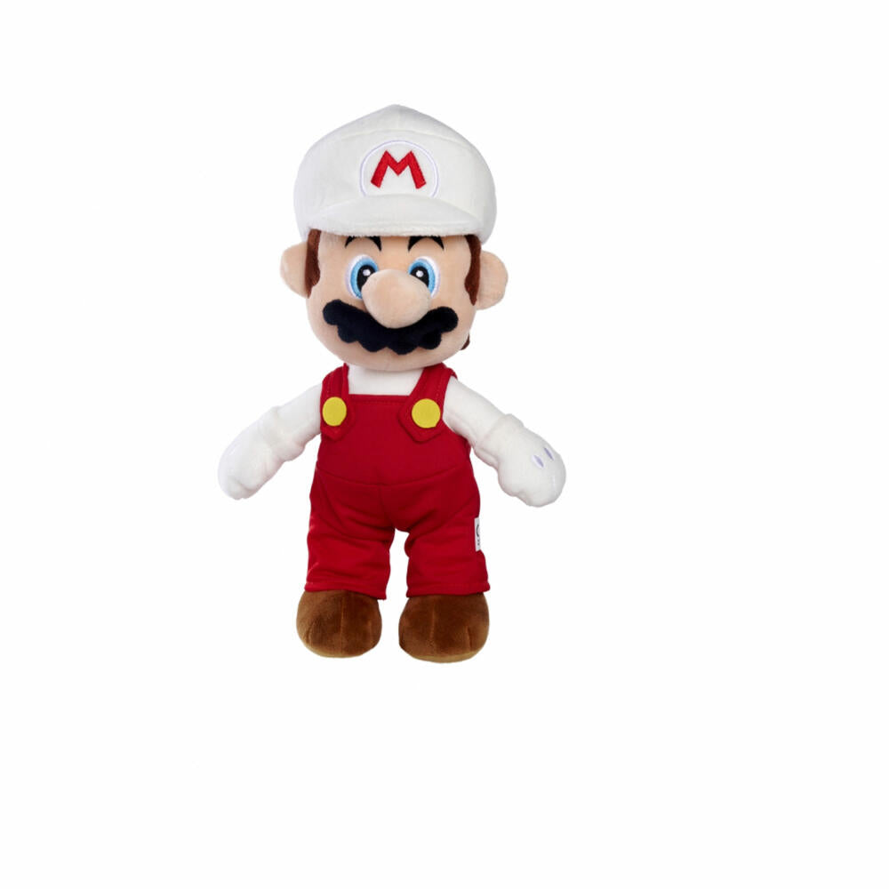 Simba Super Mario Fire Mario Plush, Plush Figure, Cuddly Toy, Stuffed Toy, Fabric Figure, Plush Toy, 30 cm, 109231535