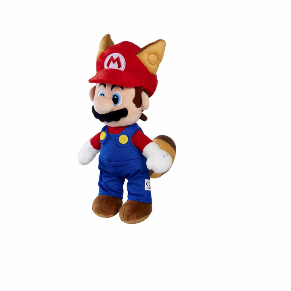 Simba Super Mario Waschbär Mario Plüsch, Plüschfigur, Kuscheltier, Stofftier, Stoffigur, Plüschtier, 30 cm, 109231536