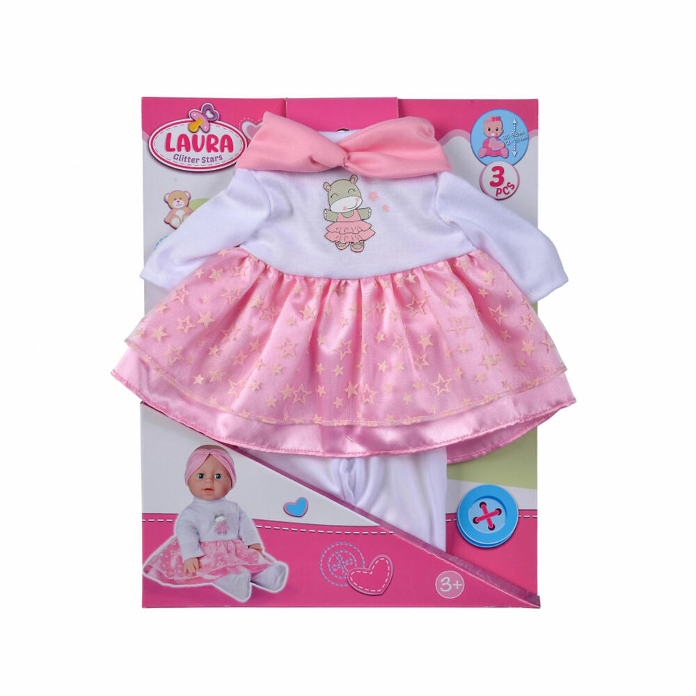 Simba Laura Glitter Star Set, 3-piece, Doll Clothes, Doll Dress, Doll Clothes, Accessories, 105400002