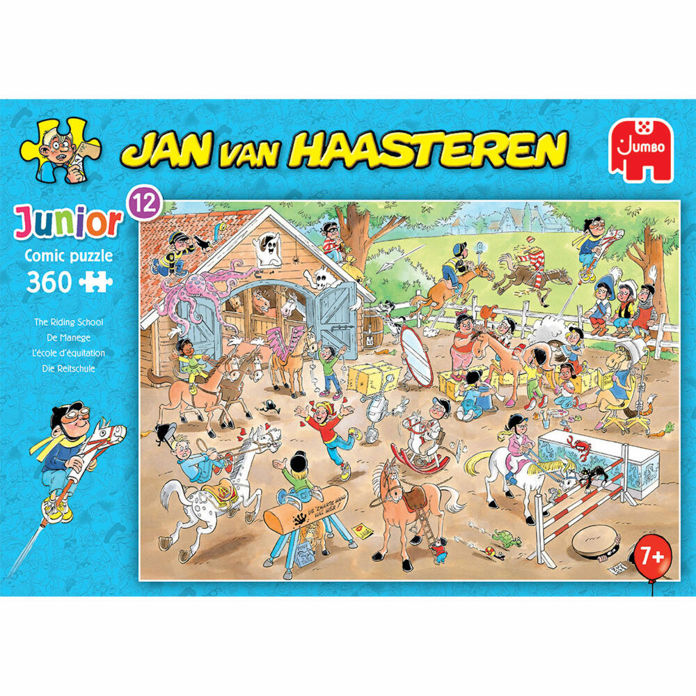 Jumbo Spiele Jan van Haasteren Junior - Reitschule, Kinderpuzzle, Kinder Puzzle, Legespiel, 360 Teile, 20083