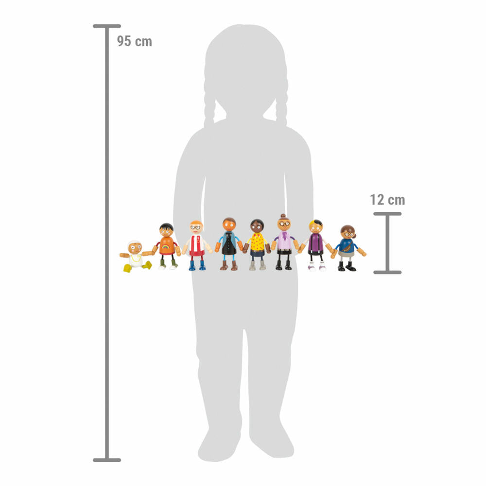 Legler Small Foot flexible doll family with baby, play figures, 9 pcs., from 3 years, 12426