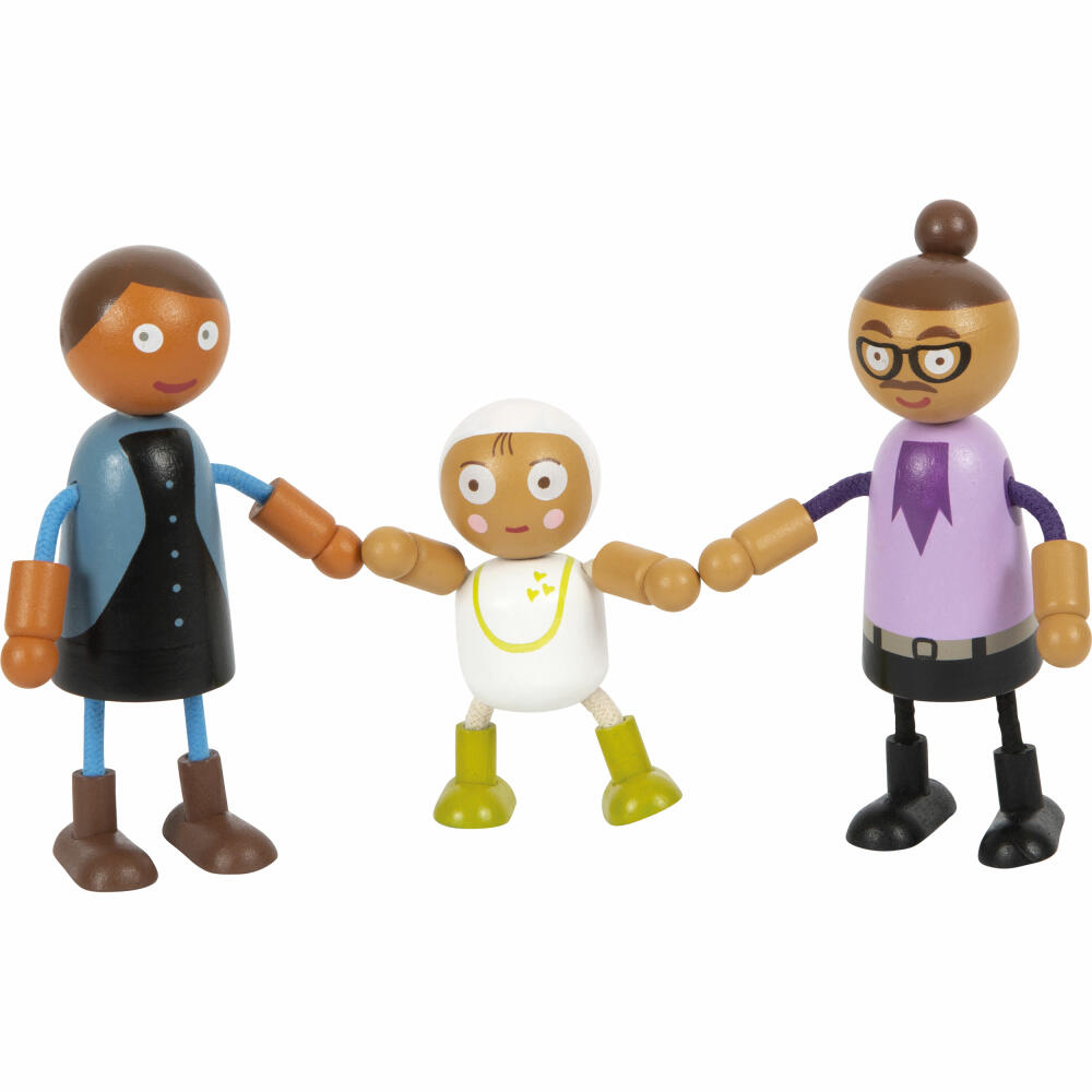 Legler Small Foot flexible doll family with baby, play figures, 9 pcs., from 3 years, 12426