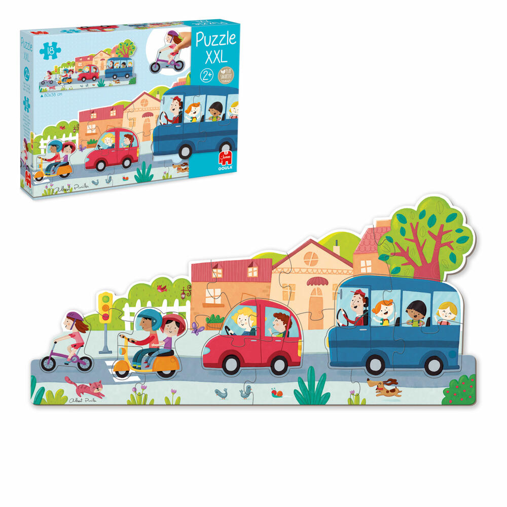 Jumbo Spiele GOULA XXL-Puzzle Fahrzeuge, Kinderpuzzle, Legespiel, Kinder, 18 Teile, 453428