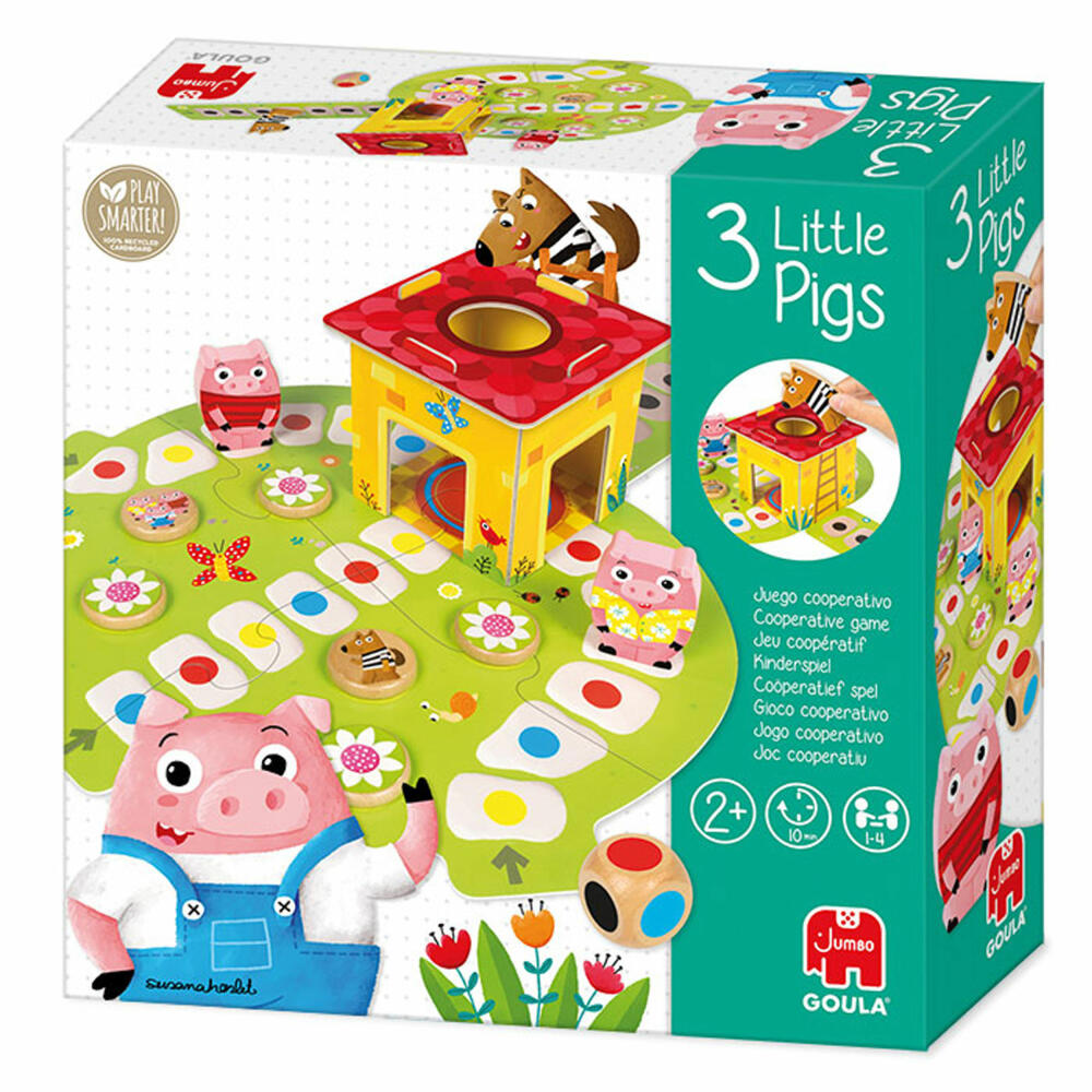 Jumbo Games GOULA 3 little pigs, children's game, cooperative game, board game, family game, 53146