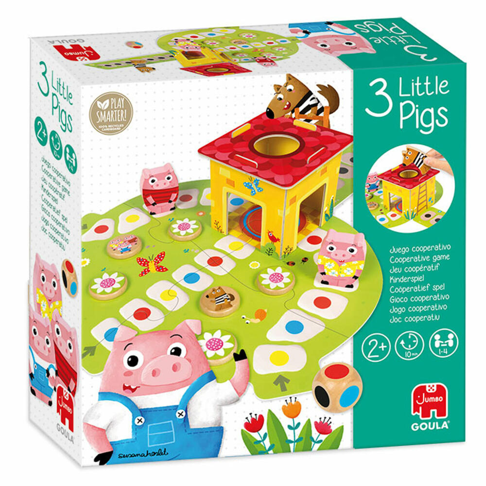 Jumbo Games GOULA 3 little pigs, children's game, cooperative game, board game, family game, 53146