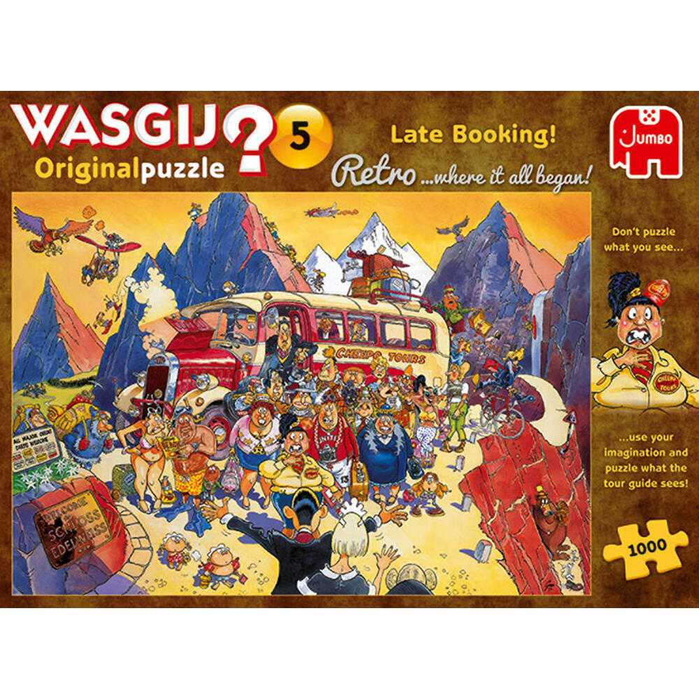 Jumbo Games Wasgij Retro Original 5 - cheap offer booked!, Puzzle, adult puzzle, puzzle game, 1000 pieces, 25007