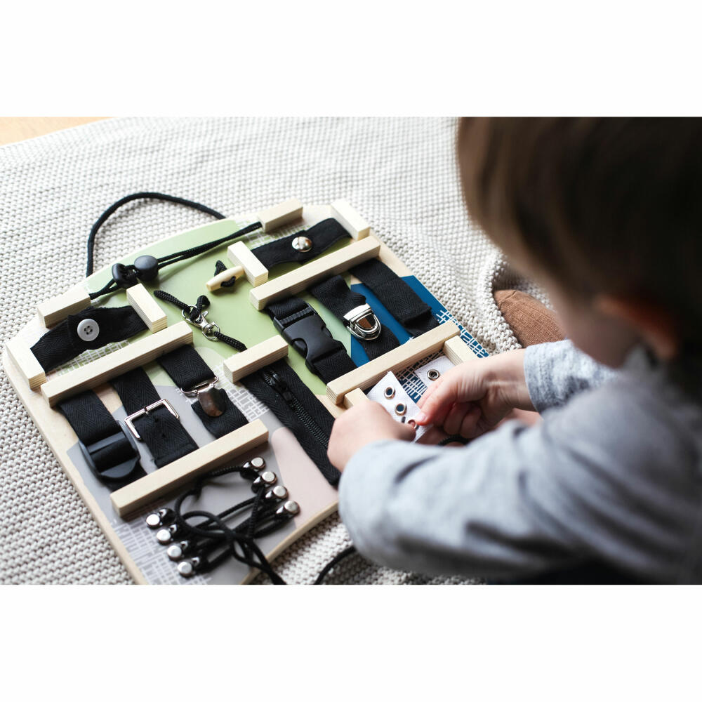 Legler Small Foot Motor Skills Board Fasteners and Fasteners, Educational Toy, Ages 3 and Up, 12391