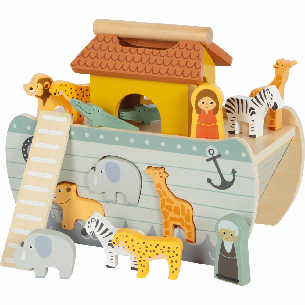 Legler Small Foot Steckspiel Arche Noah Safari, 16 Teile, ab 12 Monaten, 12456